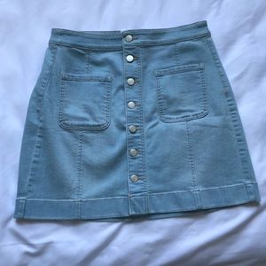 Loft light-washed denim skirt